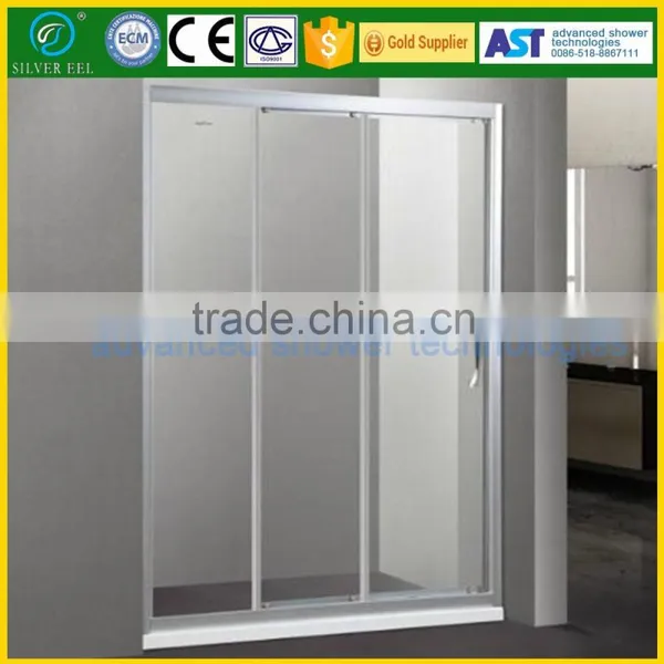 Smart Bathroom Tempered Glass 3 Panel Sliding Shower Enclosures Door photo-4