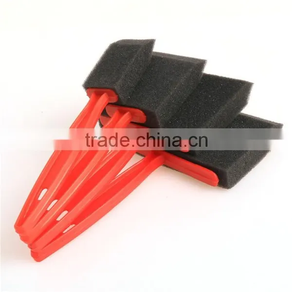 4 Pcs 2015 New Design Plastic Handle Black Foam Brush photo-2