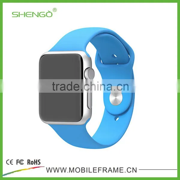 SHENGO Wholesale Cheap Silicone Watch Band for Apple Watch photo-3