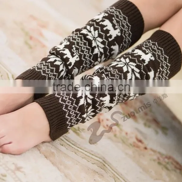 Christmas Deer Knitted Leg Warmers Leg Warmers in Camel Boot Topper Christmas Gift Soft Knitted Socks Woman Fashion Winter photo-4