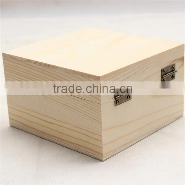 Custom Unfinished Pine Wood Gift Box photo-3
