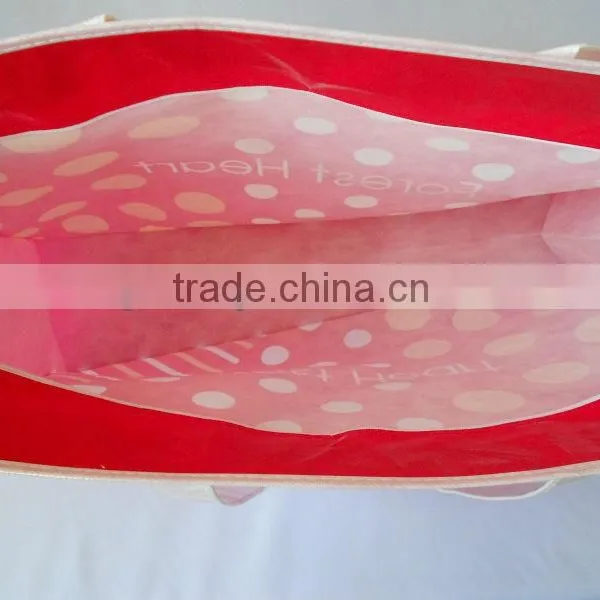 Durable Red Dot Resuable Pvc Tote Bag photo-4