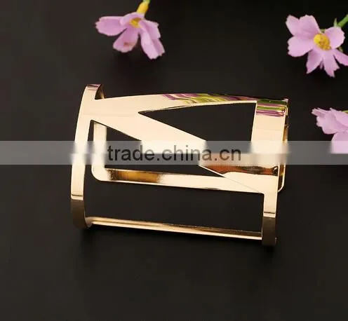 High Quality Fashion Women's Chic Hollow Wide Cuff Bracelet/ photo-4
