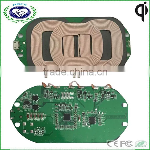 3 coils wireless charger pcba high quality customized pcba for furniture ,car