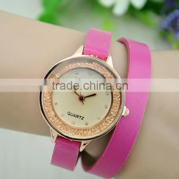 Long Strap Women Vintage Wrapped Leather Strap Quartz Watch photo-4