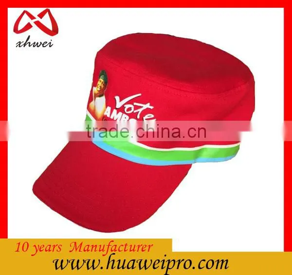 China Headwear Custom New Design Fashion Unisex Flat Roof Military Hat Oem Bush Hat Baseball Field Cap photo-5