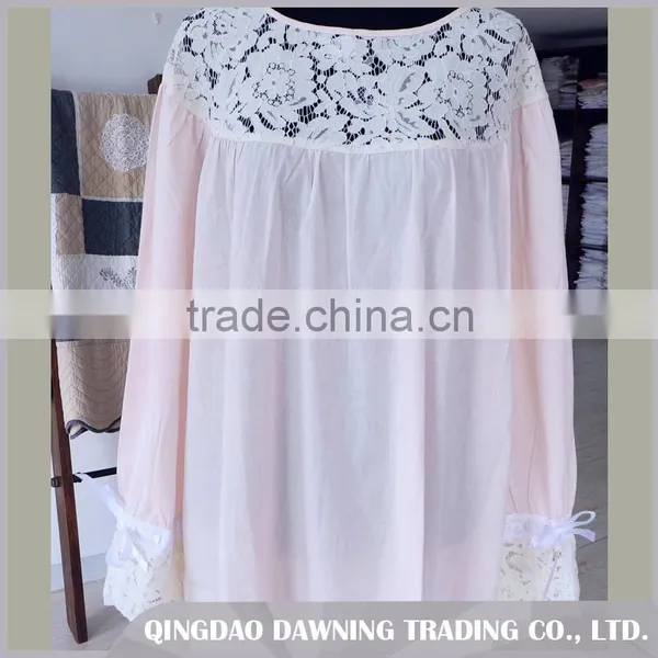 Fashionable Embroidered Cotton Nightgown For Women photo-4