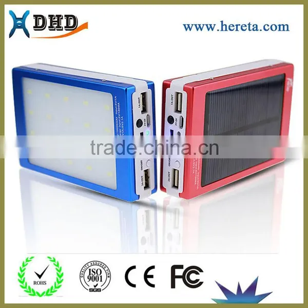 High Capacity Camping Lantern Solar Power Bank 12000MAH