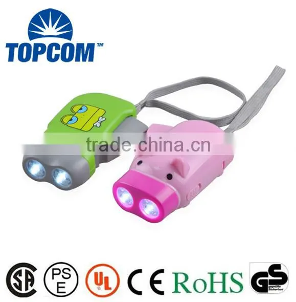 Renewable Mechanical Power Source Efficient Powerful 2 LED Dynamo Light
