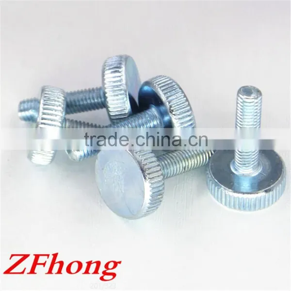 m1 - M10 Carbon Steel With White Zinc Flat Head Knurled Thumb Screw photo-2