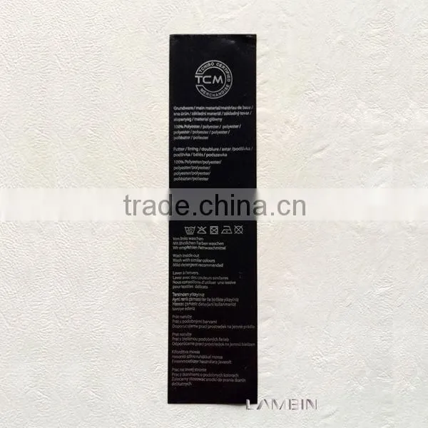 Double Side Offset Printed Nylon Wash Care Label photo-3