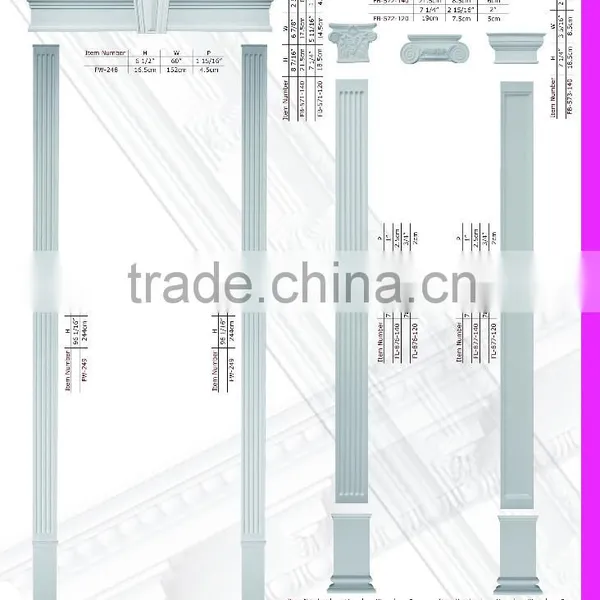2015 High Quality Good Price Beautiful New Modern Luxury pu Decorative Pillar Moulding photo-2