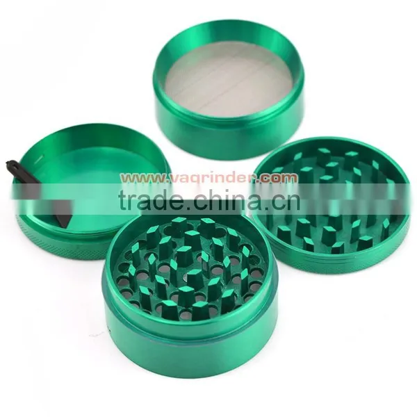 Free Logo Metal Herb Grinders Machine Herb Grinder 55mm Diameter Zinc Alloy Material Gunblack 4 Parts With Mini Pollen Scraper photo-6