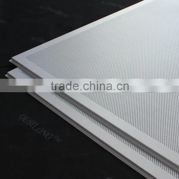Widely Used White Aluminum Perforated 2x2 Acoustic Ceiling Tiles/Panel photo-6