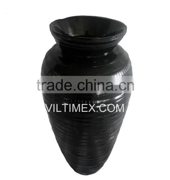 Recycled Rubber Vase, Inside Bamboo Vase