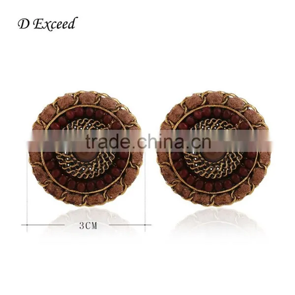 Wholesale Jewelry New Designs Ladies/Women's Ethnic Bohemian Resin Earrings Cotton Braided Dangle Earrings photo-5