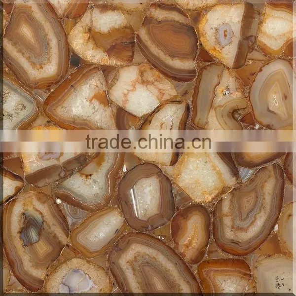 GS8022 Yellow Agate Semi Precious Gemstone Tiles