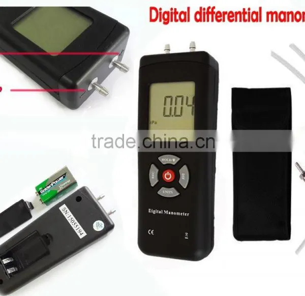 2015 Newly Large LCD Air Digital Pressure Manometer 2Psi/13.79kPa With Lowest Price TL-100 photo-2