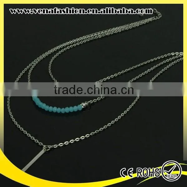 Blue Crystal Intimate Fashion Teen Necklace Jewelry, Teenage Fashion Jewelry photo-3