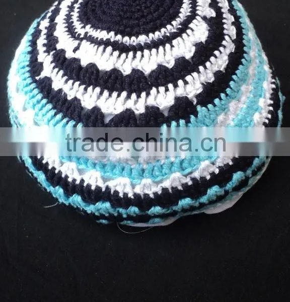2015 New Crochet Kippah/hand Made Knitted Kippot/judaica Kippah / Cotton Hand-made Kippah photo-3