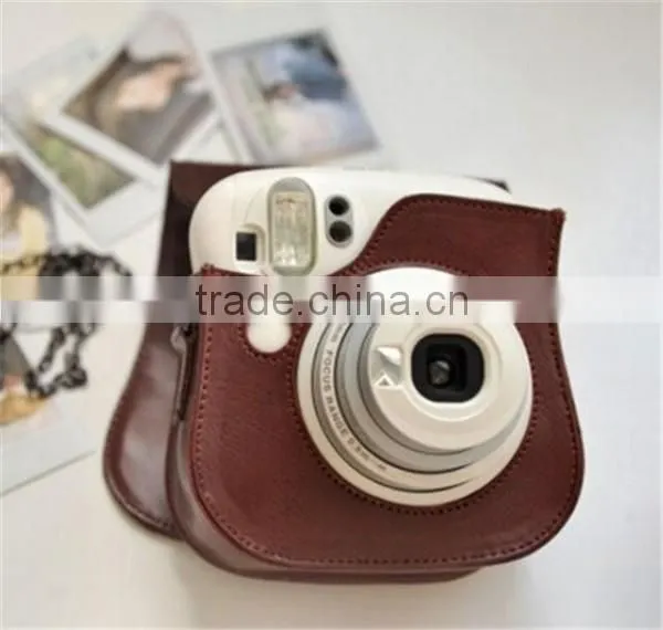 Hot Selling Coffee PU Leather Case Bag For Fujifilm Instax Mini 25 photo-2