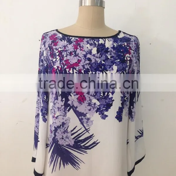 women 100%polyester printing t shirt