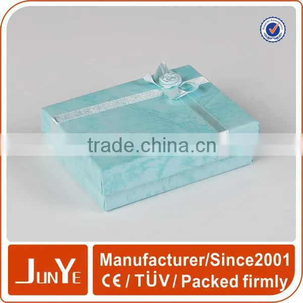 Designed high end jewelry packaging box for presentation box with ribbon