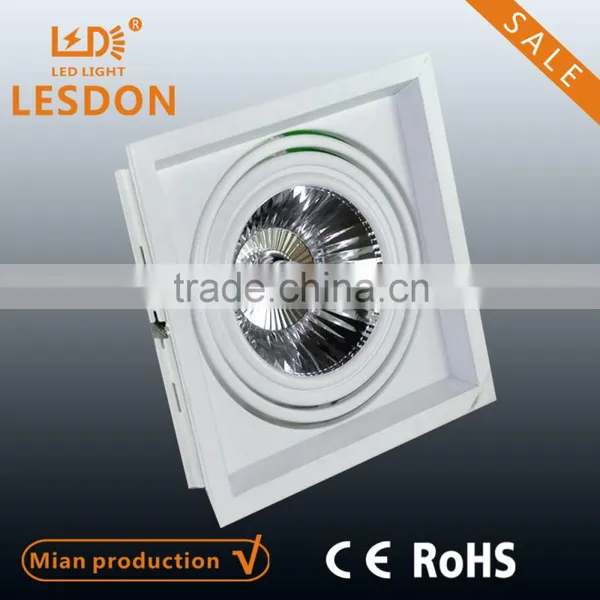 Hot Selling!!! Ar111 Single Grille Recessed Led Downlight Adjustable Dircetional Bean Pot Lamp