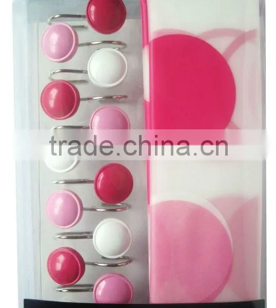Peva Shower Curtain With Resin Hooks