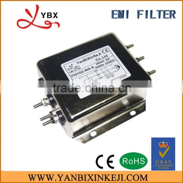 Three Phase General Purpose Power Line Noise Filter,40A 380V