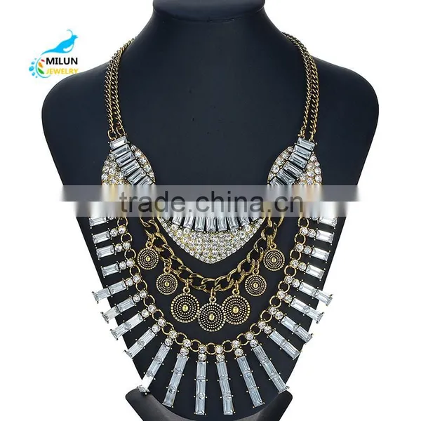 New Arrival Top Quality Z Design Fashion Necklace Women Choker Bib Crystal Necklace Statement Neckalces photo-6