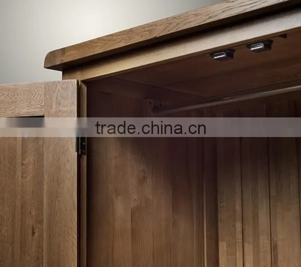Rustic Range Bedroom Furniture of Solid Oak 2 Doors Wardrobes photo-5