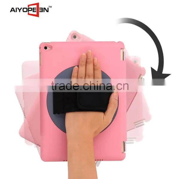 Manufactory Fabrication High Quality 360 Degree Hand Rotation Rubber PC Hard Case for Ipad Air2 With Nine Colors photo-2
