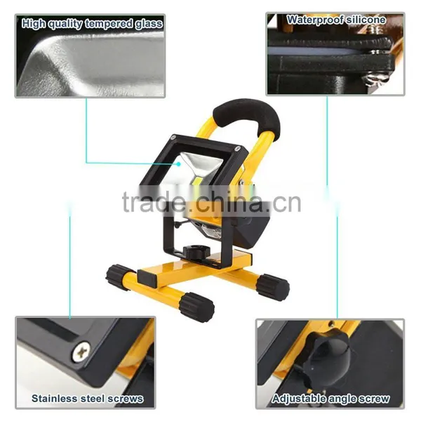 10W Rechargeable Portable Outdoor Led Flood Light With Car Charging Indicator photo-5