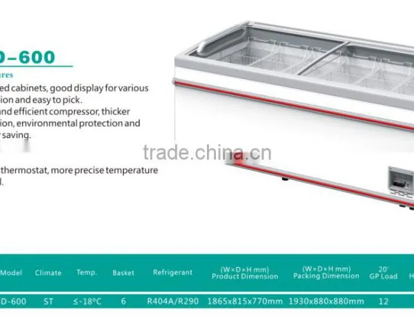 Glass Door Showcase Freezer for Supermarket&shops Use photo-5