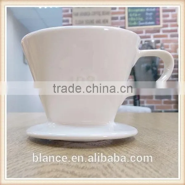 ceramic coffee dripper customized logo coffee filter for 1-4 cup