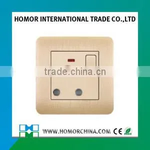1 Gang Switch Universal Standard Gloden Socket photo-4