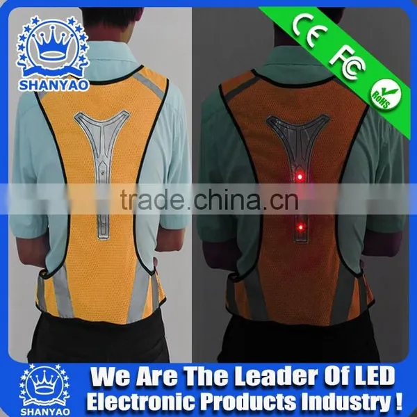 2016 Hot Selling LED Refletive Mesh Weskit For Road Safety At Night photo-3