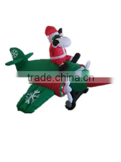 Inflatable Santa Claus Sitting on Aircraft for Sale