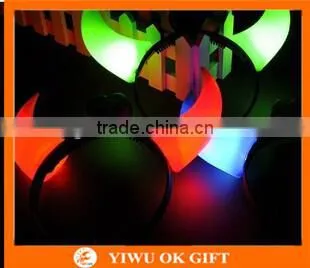 Halloween Devil Horn LED Light Up Headband Party Flashing Ox Horn Headband For Sale photo-5