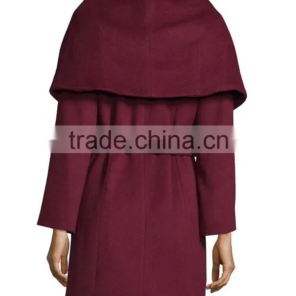OEM Wholesale Hi-end Fall Winter New Pant Coat Design Woman's Wool Coat photo-2