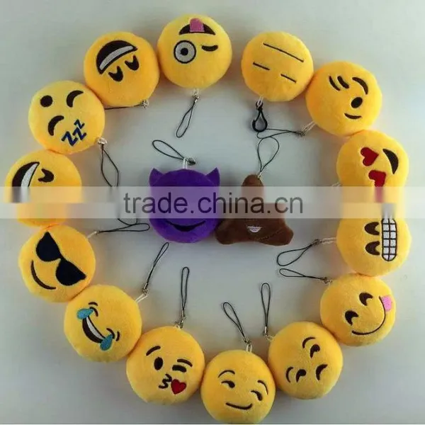 Promotional Gift Toys Emoji Keychain,Plush Emoji Hanger