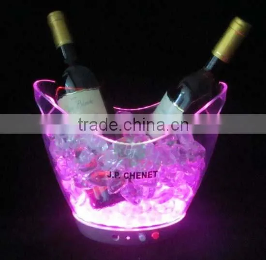Custom Clear Illuminated Plastic Wine Bucket