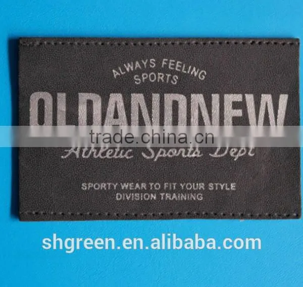 Men's Garment Black Leather Patch Manufacturer photo-5