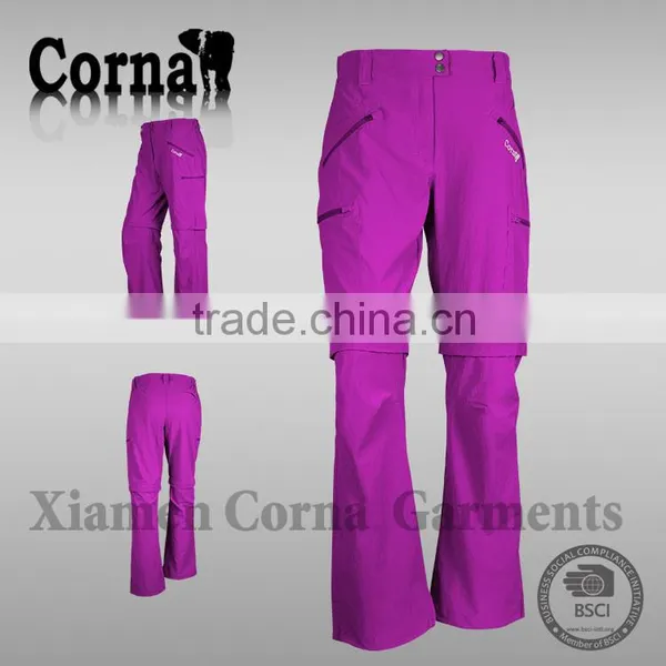 Spring Autumn Soft Polyester Detachable Trouser Nylon Cottony Stretch Fashionable Ladies Pants Ladies Suit With High Quality photo-3