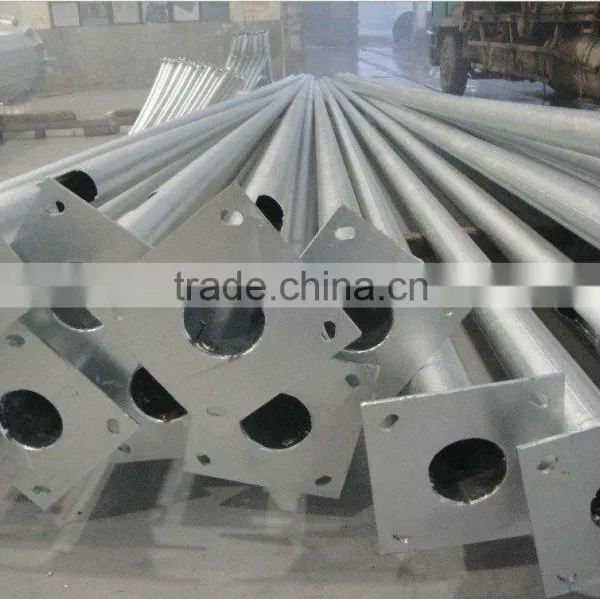 Galvanized Powder Coated Tapered Road Light Pole