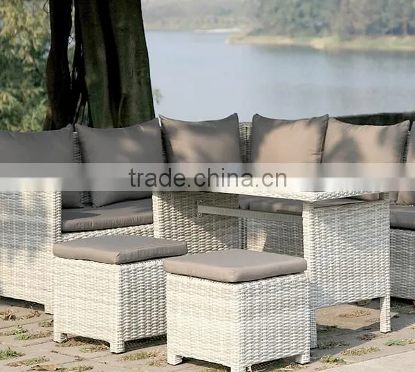 Garden Furniture Rattan Sofa Set of Outdoor Wicker Table Set photo-5