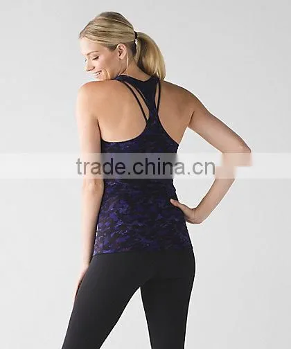 Best Quality Plain Sports Gym Tank Top for Women Singlet photo-2