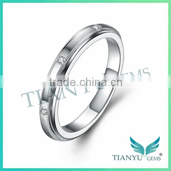 Artificial Gemstone for Jewelry Moissanite Diamond Wedding Ring 925 Sliver Finger Ring photo-2