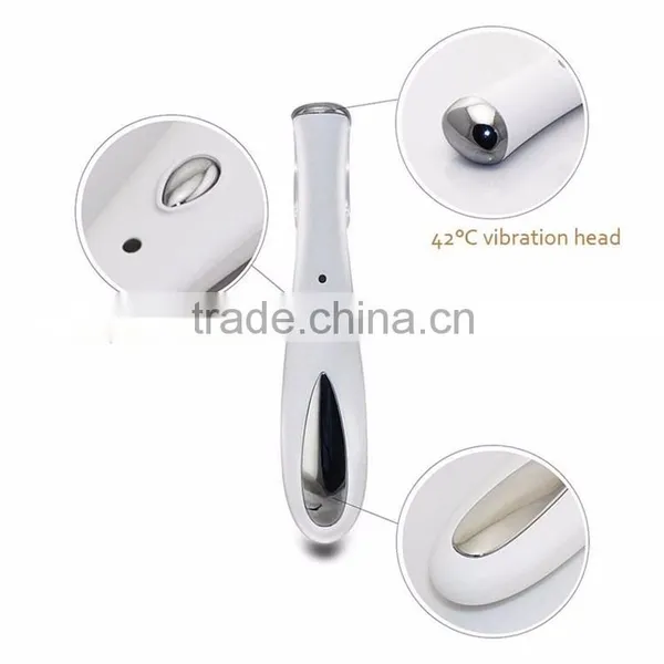 Most Popular Electric Vibration Anti-wrinkle Eye Massager Mini Ultrasonic Eye Care Massager Pen photo-2